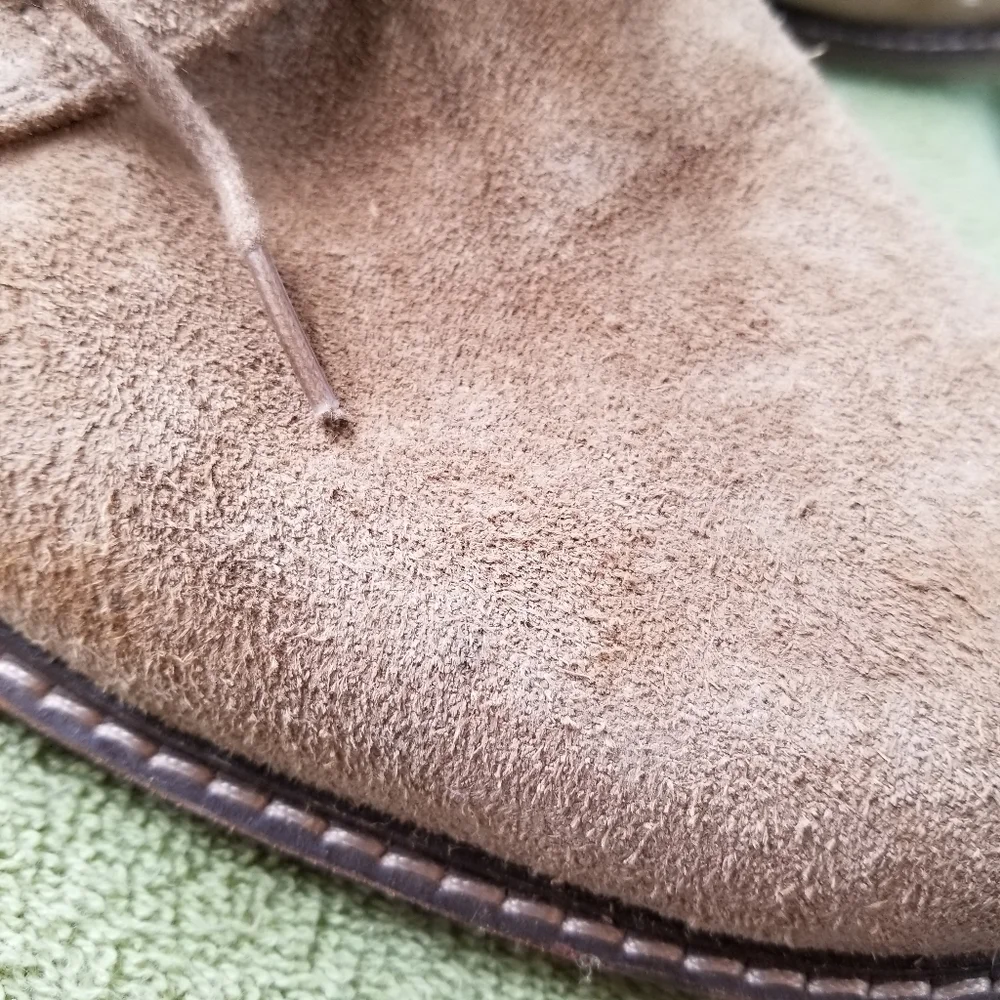 Steve Madden Men's Taupe Suede P-Crane Suede Leather Lace Up Oxfords Size 12